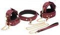 6-delige-BDSM-Suede-Boeienset-Met-Collar-En-Riem-Bordeaux