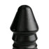 Large Dildo With Ribbed Shaft - Black_