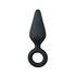 Black Buttplugs With Pull Ring - Small_