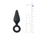 Black Buttplugs With Pull Ring - Small_